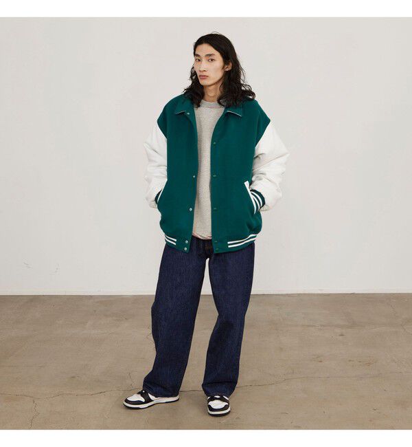 BEAMS「BEAMS｜Wide Denim Pants｜5ポケット ヴィンテージディテール｜スピンドル仕様 ベルトレス」|デニム|