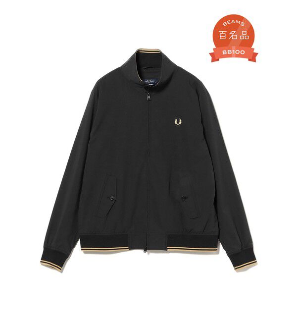 BEAMS「BEAMS｜【別注】FRED PERRY / Zip Blouson 26SS｜フレッドペリー 別注｜ポリエステル 軽量 」|ブルゾン・スタジャン|BLACK