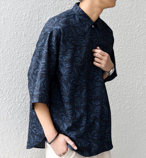 SHIPS any「SHIPS any:〈UVカット〉FUTURE LINEN CANVAS リネンライク スキッパー プルオーバーシャツ◆」|シャツ・ブラウス|