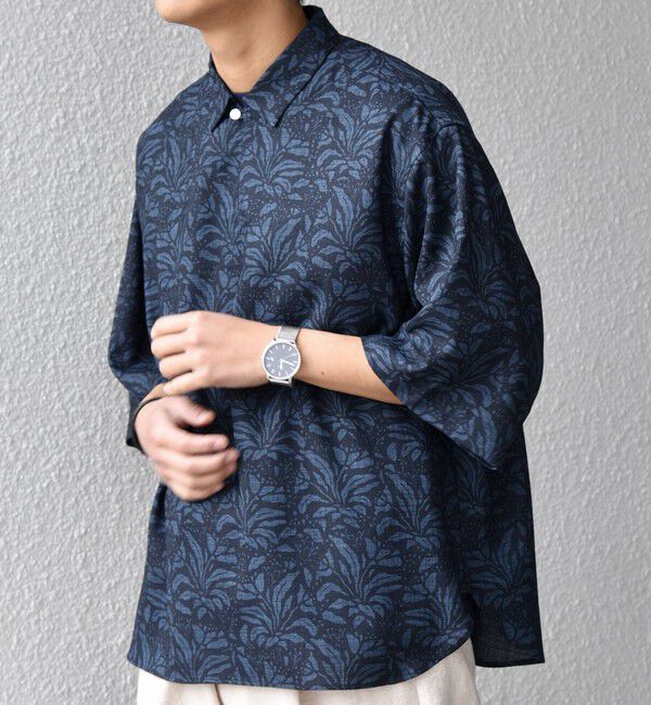 SHIPS any「SHIPS any:〈UVカット〉FUTURE LINEN CANVAS リネンライク スキッパー プルオーバーシャツ◆」|シャツ・ブラウス|