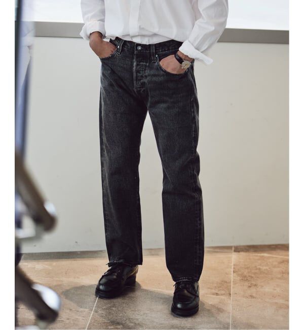 EDIFICE「LEVI&rsquo;S(R)/リーバイス(R) 別注 BIG E 501(R) BLACK L28」|デニム|