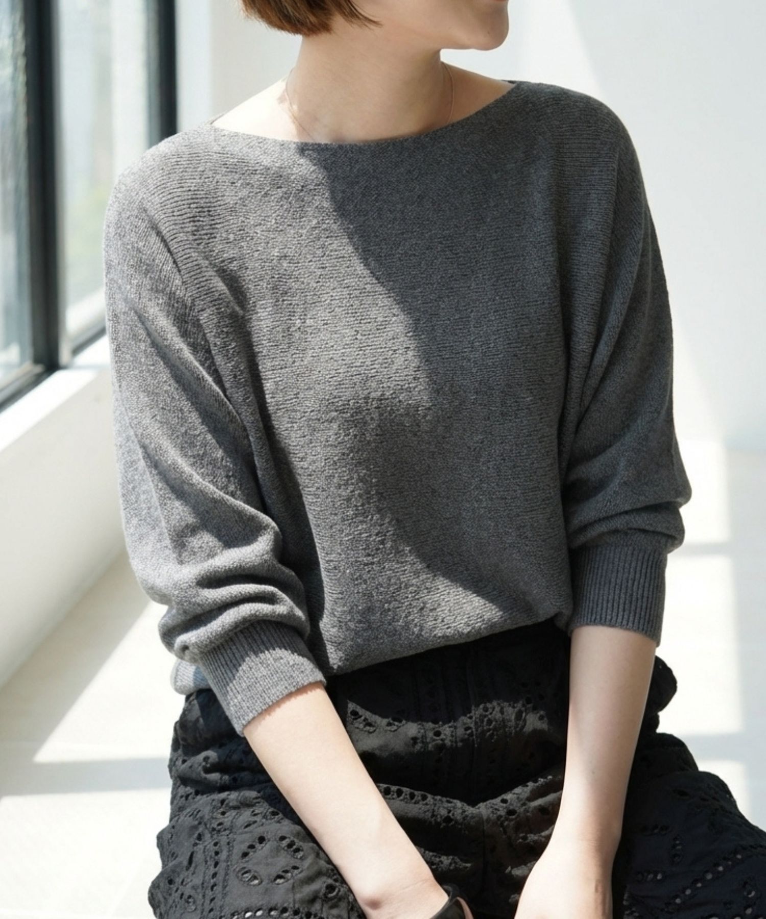 qualite「【夏まで快適に着られる】camifine ニットプルオーバー」|Tシャツ・カットソー|