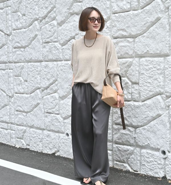 qualite「【夏まで快適に着られる】camifine ニットプルオーバー」|Tシャツ・カットソー|