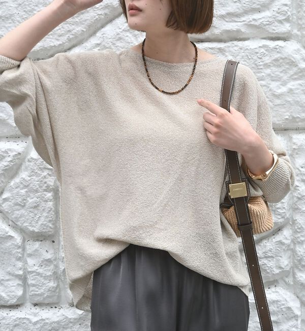qualite「【夏まで快適に着られる】camifine ニットプルオーバー」|Tシャツ・カットソー|
