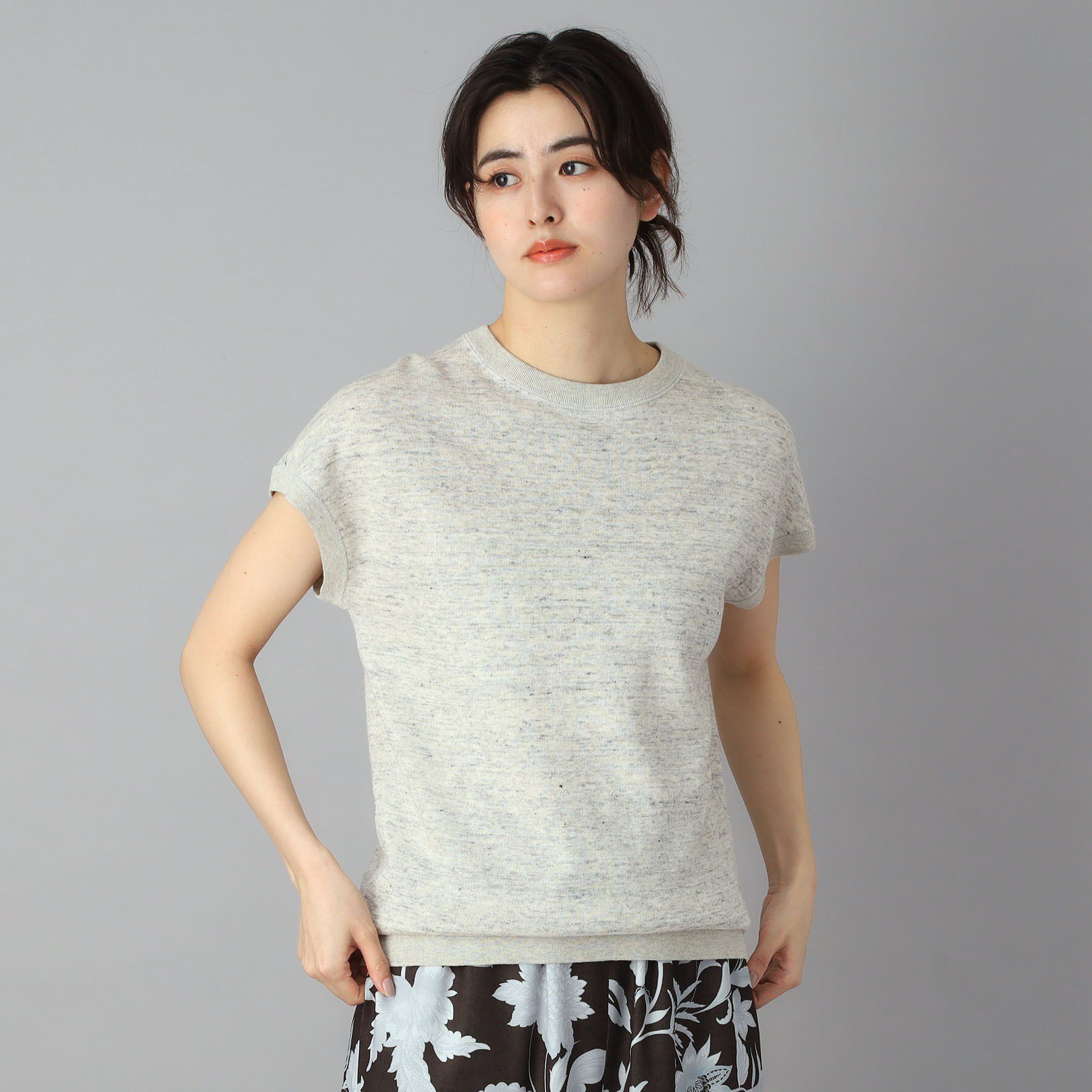 DRESSTERIOR「【ウォッシャブル／セットアップ可】リネン混裏毛フレンチプルオーバー」|Tシャツ・カットソー|