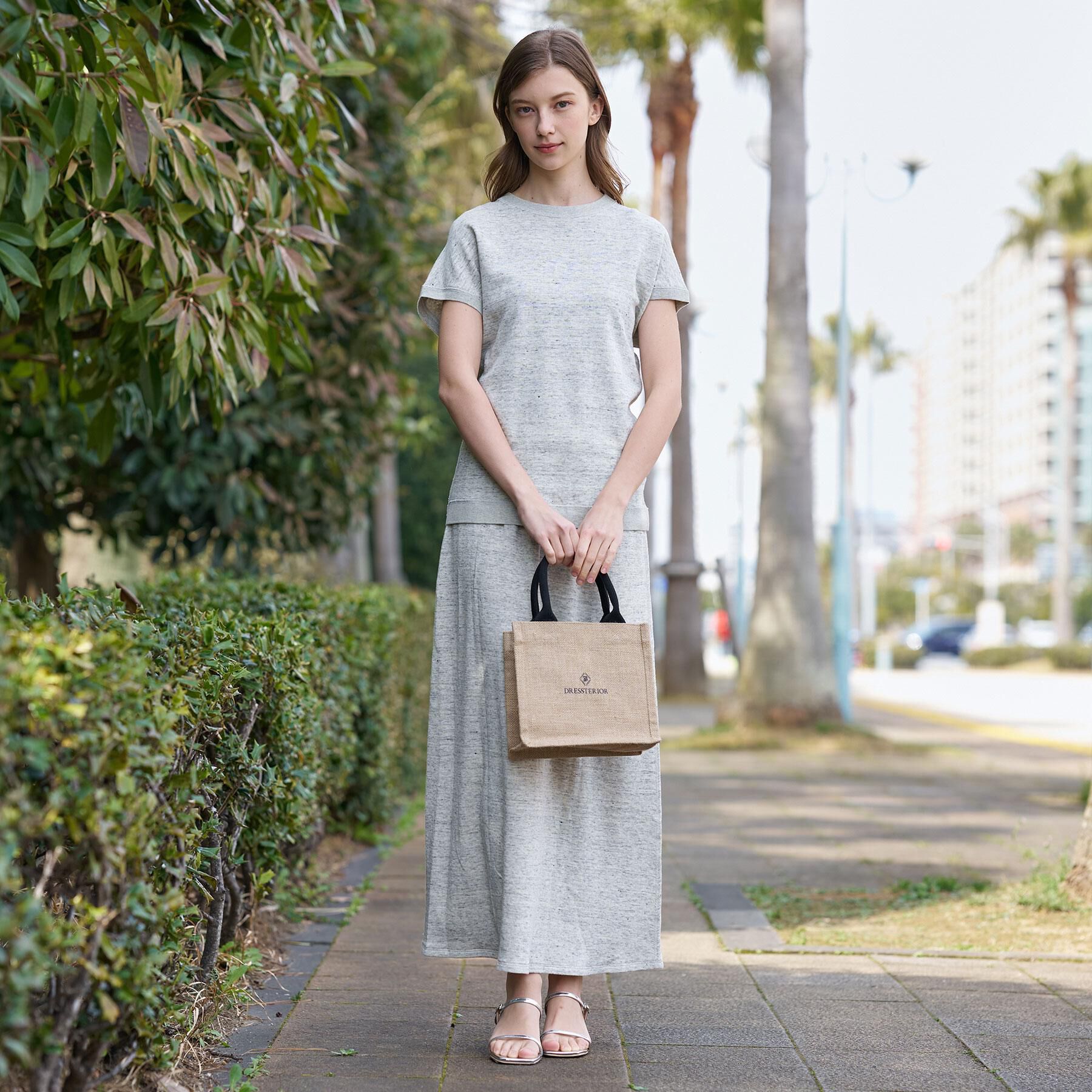 DRESSTERIOR「【ウォッシャブル／セットアップ可】リネン混裏毛フレンチプルオーバー」|Tシャツ・カットソー|