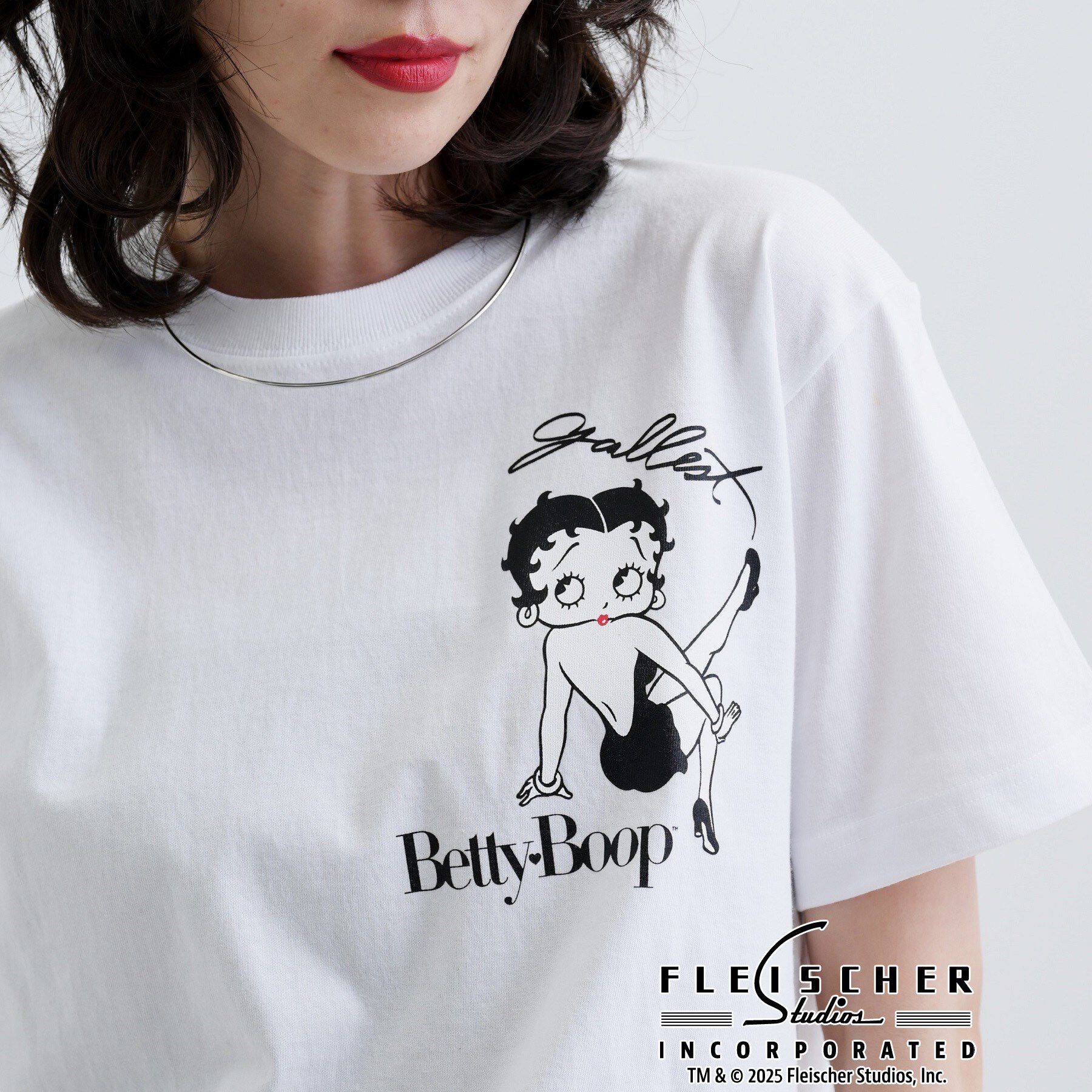 GALLEST「【Betty Boop(TM)】サイドプリントTシャツ」|Tシャツ・カットソー|ホワイト(001)
