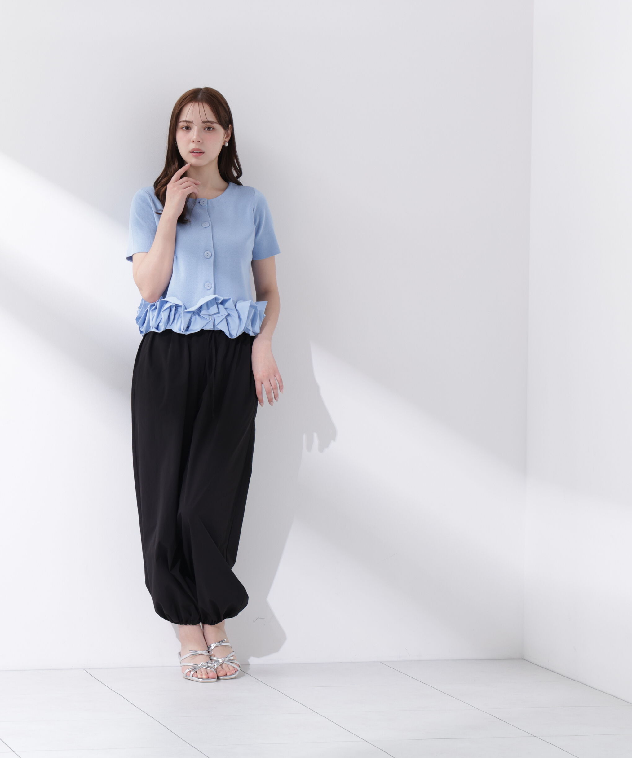 PROPORTION BODY DRESSING「〈a/mie〉半袖ホイップヘムカーディガン」|カーディガン|