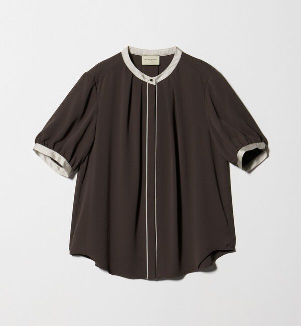 UNITED ARROWS「バイカラーパイピング ショートスリーブ ブラウス」|シャツ・ブラウス|