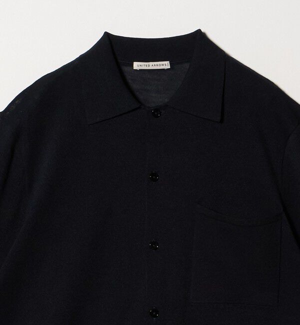 UNITED ARROWS「ウール/ペーパーヤーン ニットシャツ」|シャツ・ブラウス|