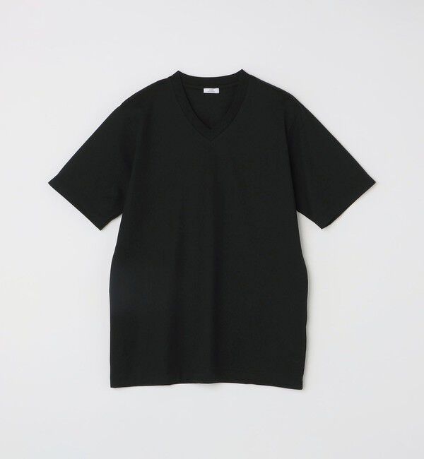 SHIPS「SHIPS: 抗菌・防臭 NANO-FINE（R） コットン Vネック Tシャツ」|Tシャツ・カットソー|ブラック