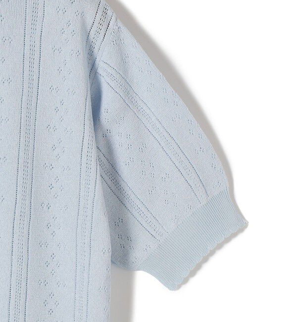 SHIPS for women「《予約》【WEB限定】〈手洗い可能〉ペーパー ヘンリーネック アイレット ニット」|ニット・セーター|