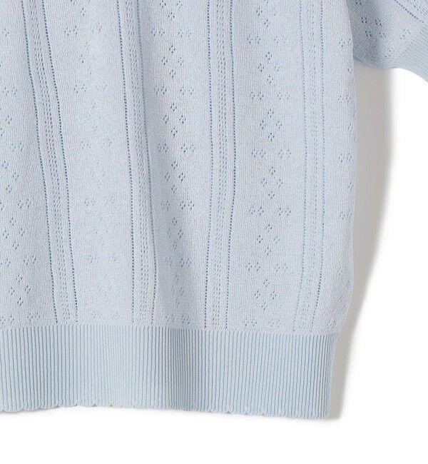 SHIPS for women「《予約》【WEB限定】〈手洗い可能〉ペーパー ヘンリーネック アイレット ニット」|ニット・セーター|