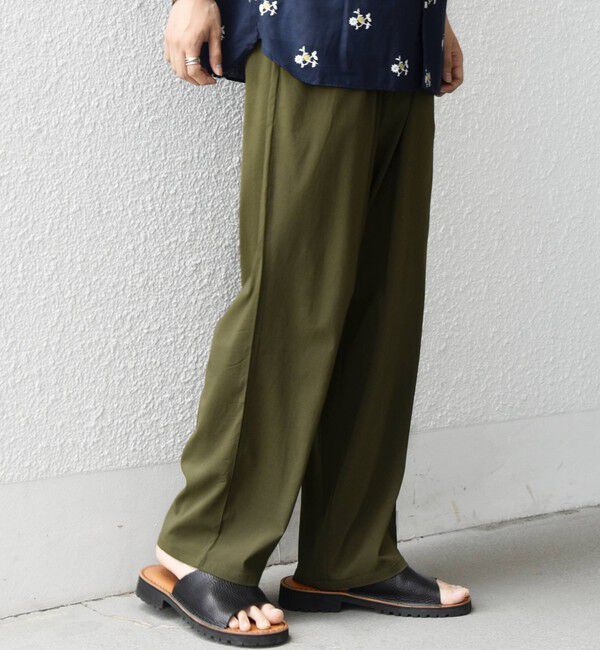 SHIPS any「SHIPS any:〈接触冷感〉クール スーパーストレッチ 2タック リラックス イージー パンツ◆」|チノ|