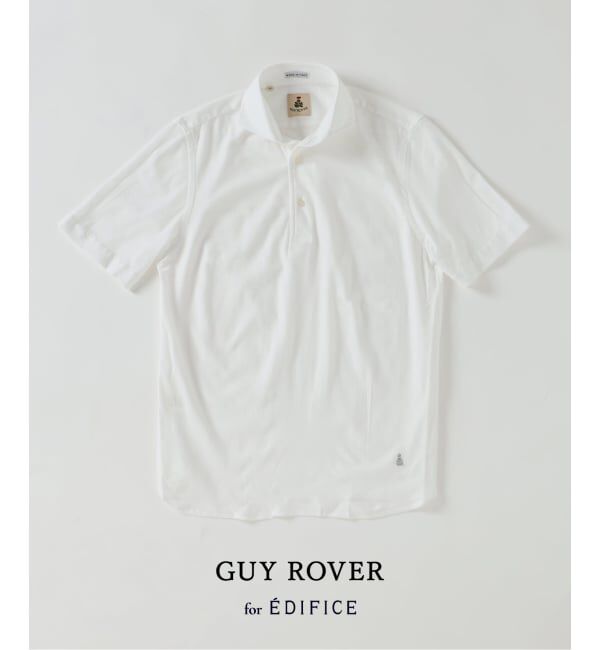EDIFICE「GUY ROVER (ギローバー) 別注 ジャージーカッタウェイポロシャツ」|ポロシャツ|ホワイト