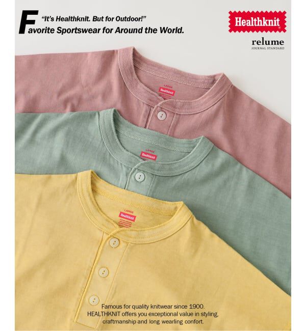 JOURNAL STANDARD relume「Healthknit / ヘルスニット 別注 ヘンリーネックTシャツ」|Tシャツ・カットソー|