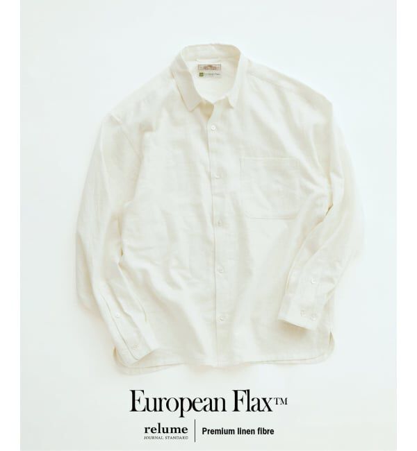 JOURNAL STANDARD relume「《追加予約》European Flax / ヨーロピアンフラックス リネン/レーヨン シャツ」|シャツ・ブラウス|ホワイト A