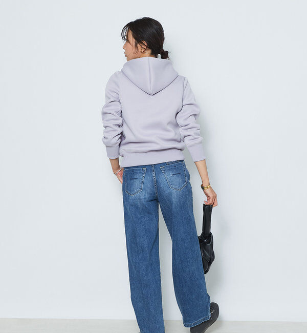  「【WEB限定/キレイめ上品】スポンジダンボールZIPパーカーカットソー」|パーカー|