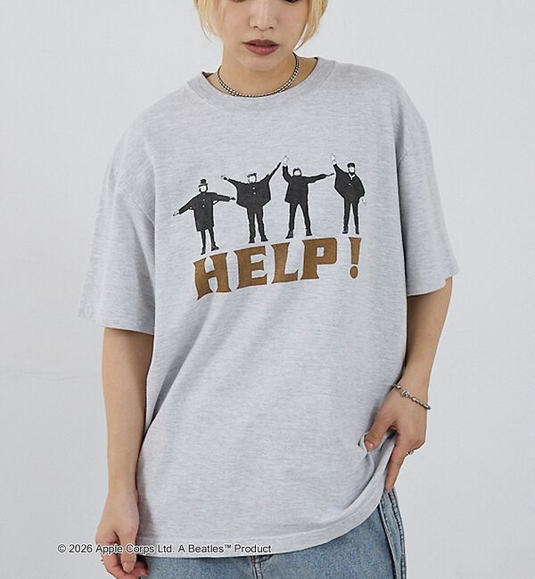 NOMINE「【GOOD ROCK SPEED】THE BEATLES "HELP!" フロン」|Tシャツ・カットソー|ライトグレー