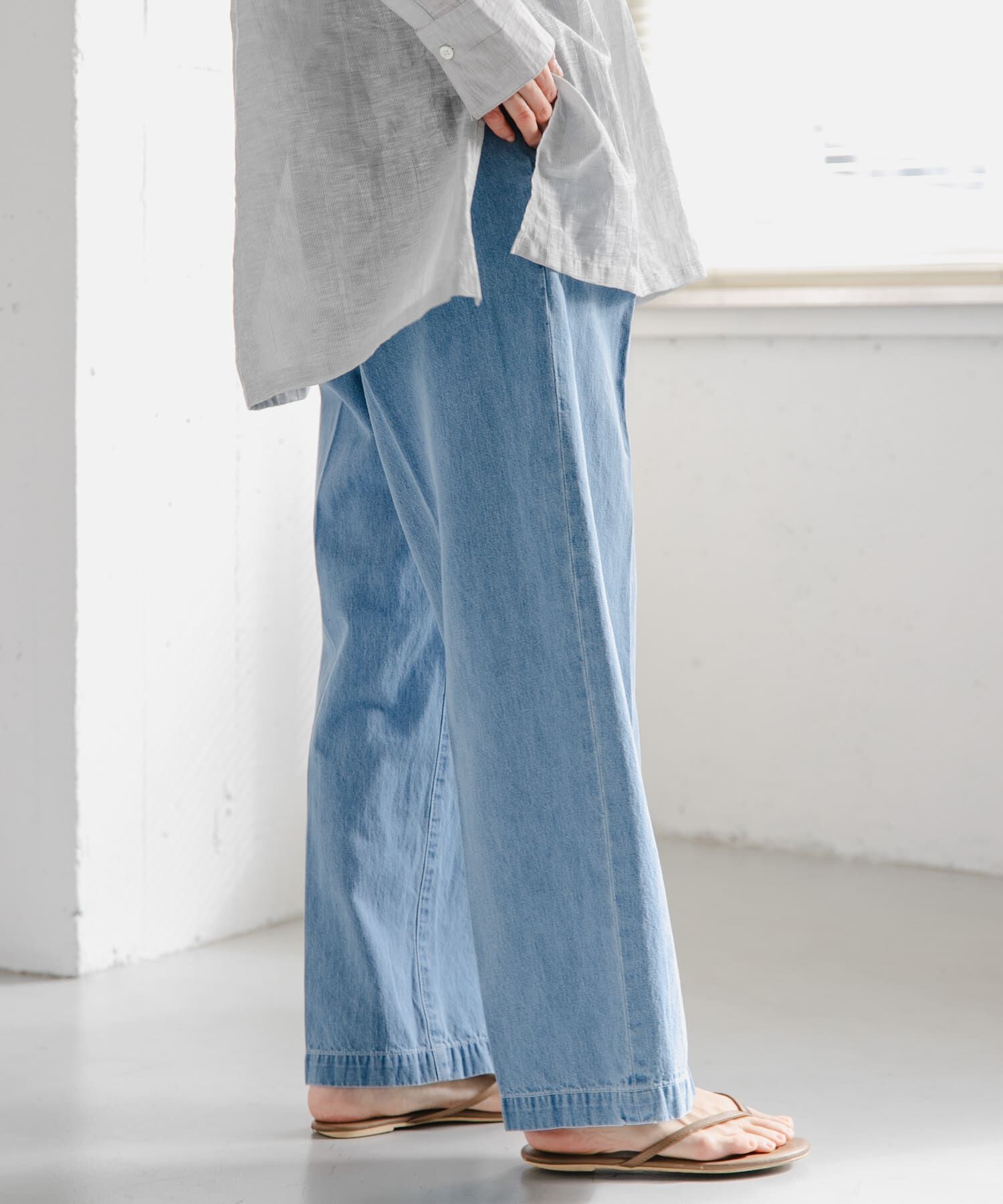 URBAN RESEARCH DOORS「FORK&SPOON　綿麻デニムパンツ」|デニム|