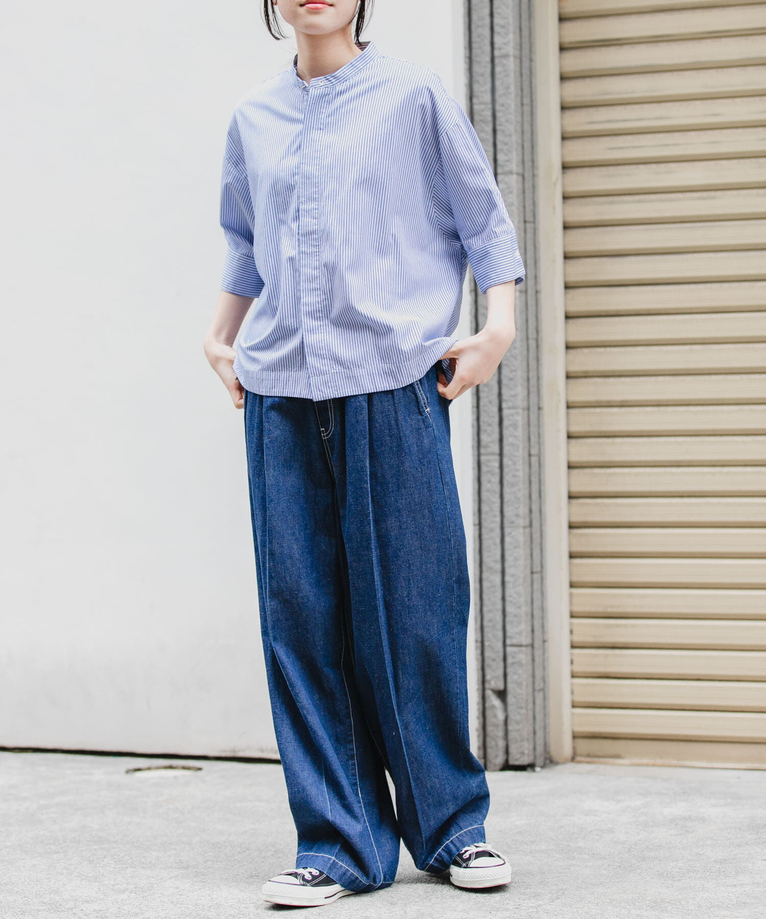 URBAN RESEARCH DOORS「FORK&SPOON　綿麻デニムパンツ」|デニム|