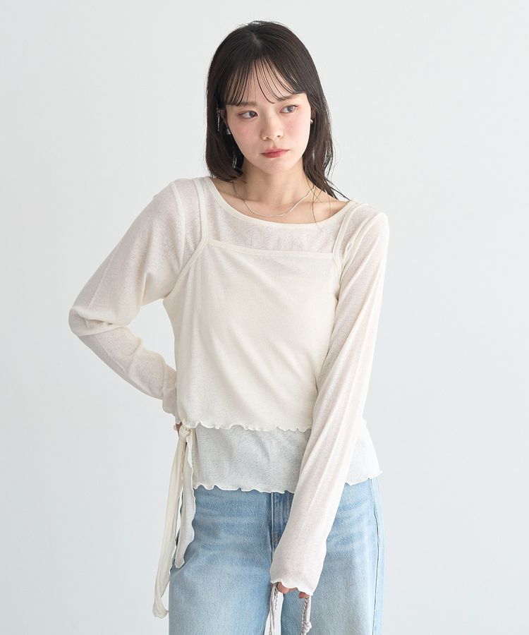 earth music&ecology「【SET】ツイストキャミレイヤードカットソー」|Tシャツ・カットソー|