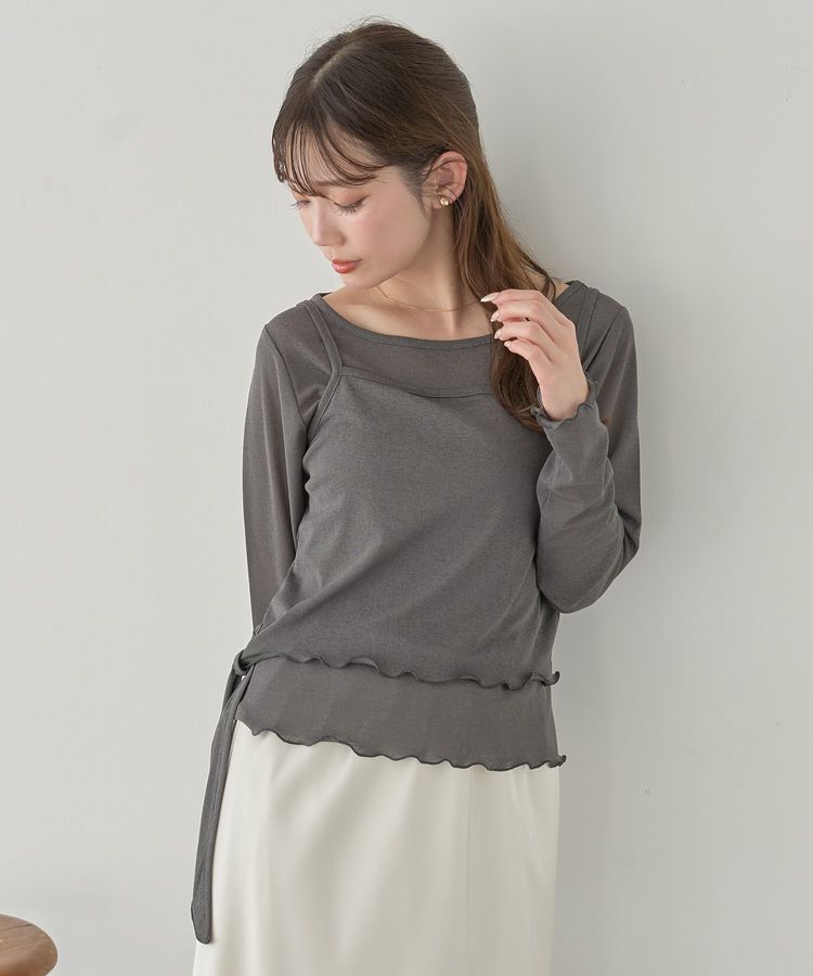 earth music&ecology「【SET】ツイストキャミレイヤードカットソー」|Tシャツ・カットソー|
