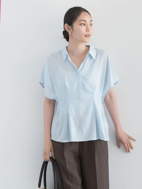 Te chichi「タックブラウス」|シャツ・ブラウス|サックスブルー