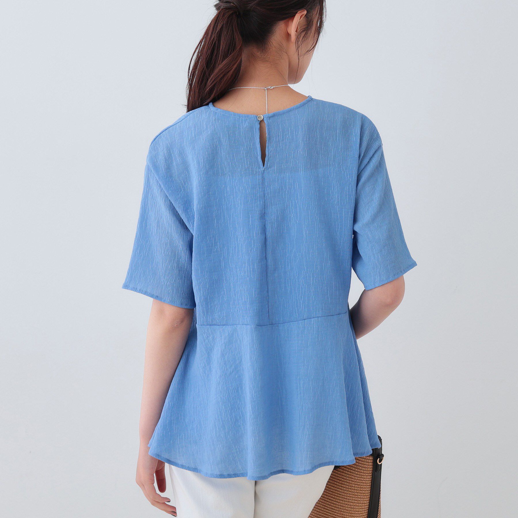 INDIVI「【洗える】ペプラムトップス」|Tシャツ・カットソー|