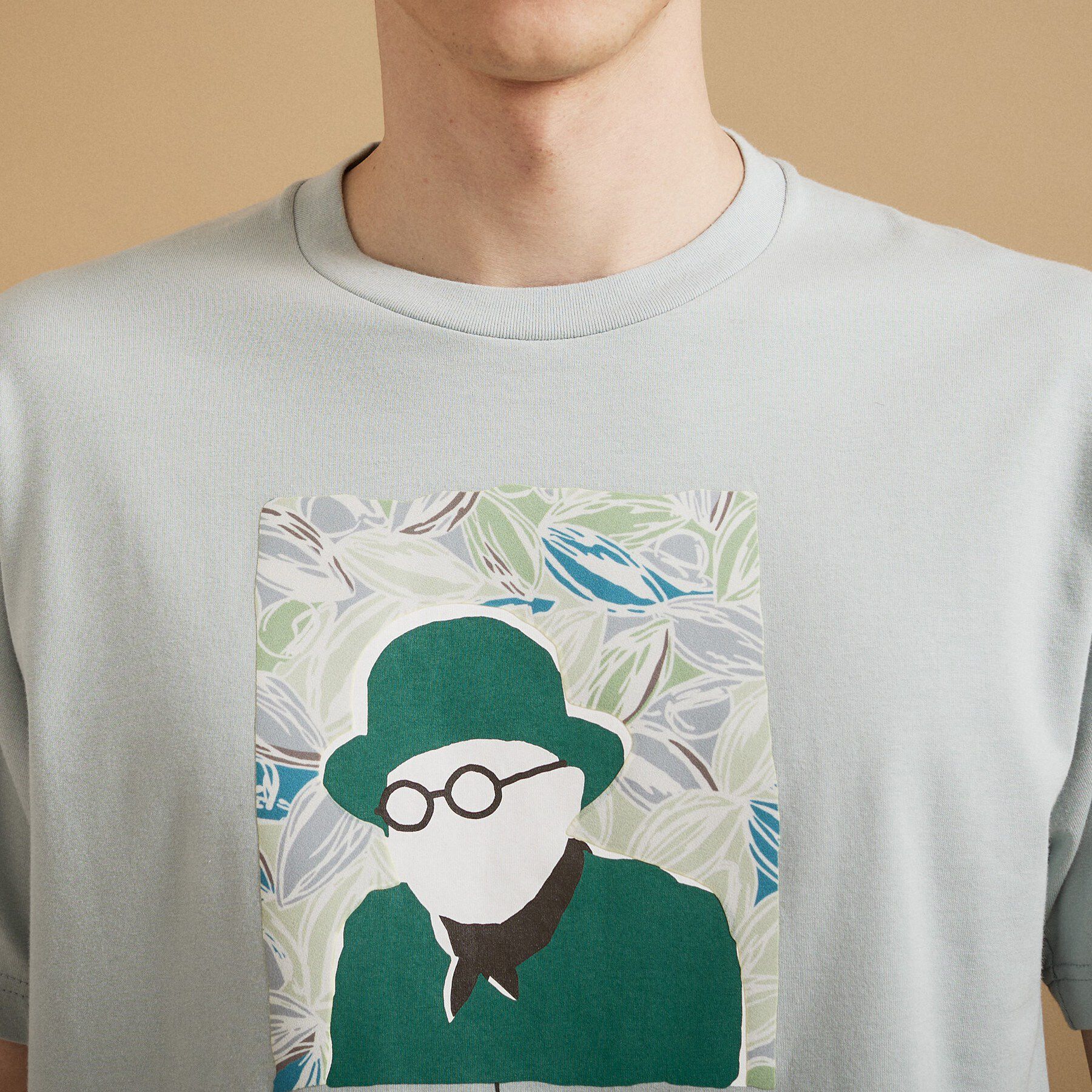 TAKEO KIKUCHI「カカオ柄スクエアプリント 天竺Tシャツ」|Tシャツ・カットソー|
