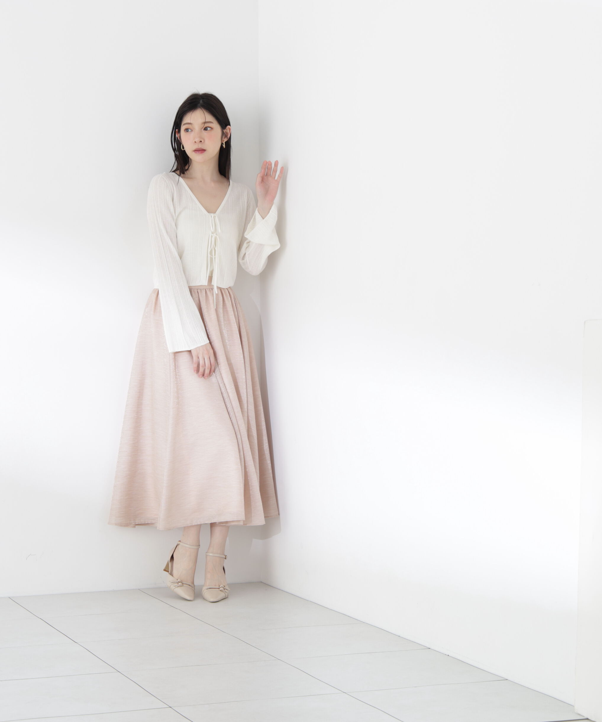 PROPORTION BODY DRESSING「シアーリブカーディガン」|カーディガン|