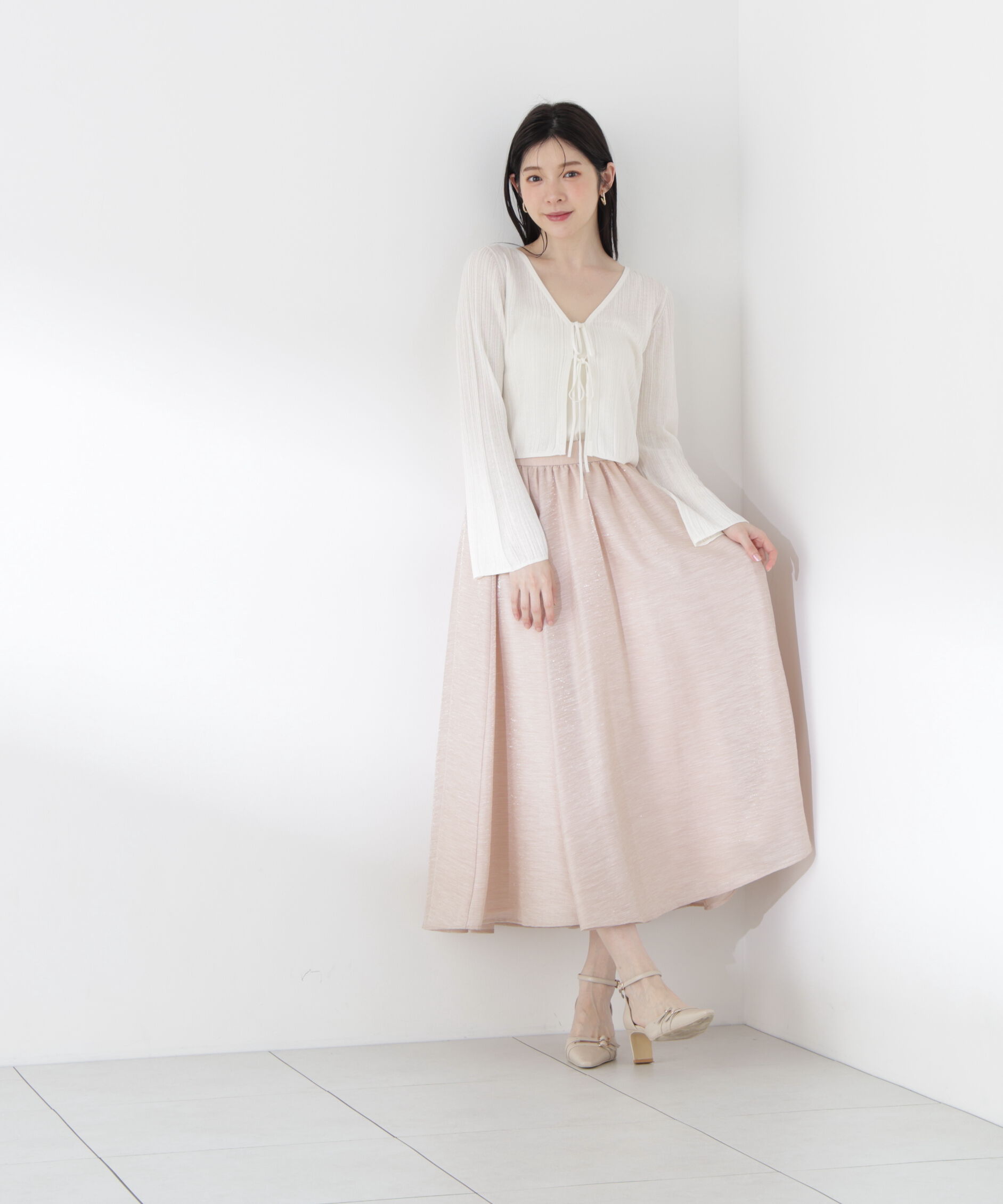 PROPORTION BODY DRESSING「シアーリブカーディガン」|カーディガン|