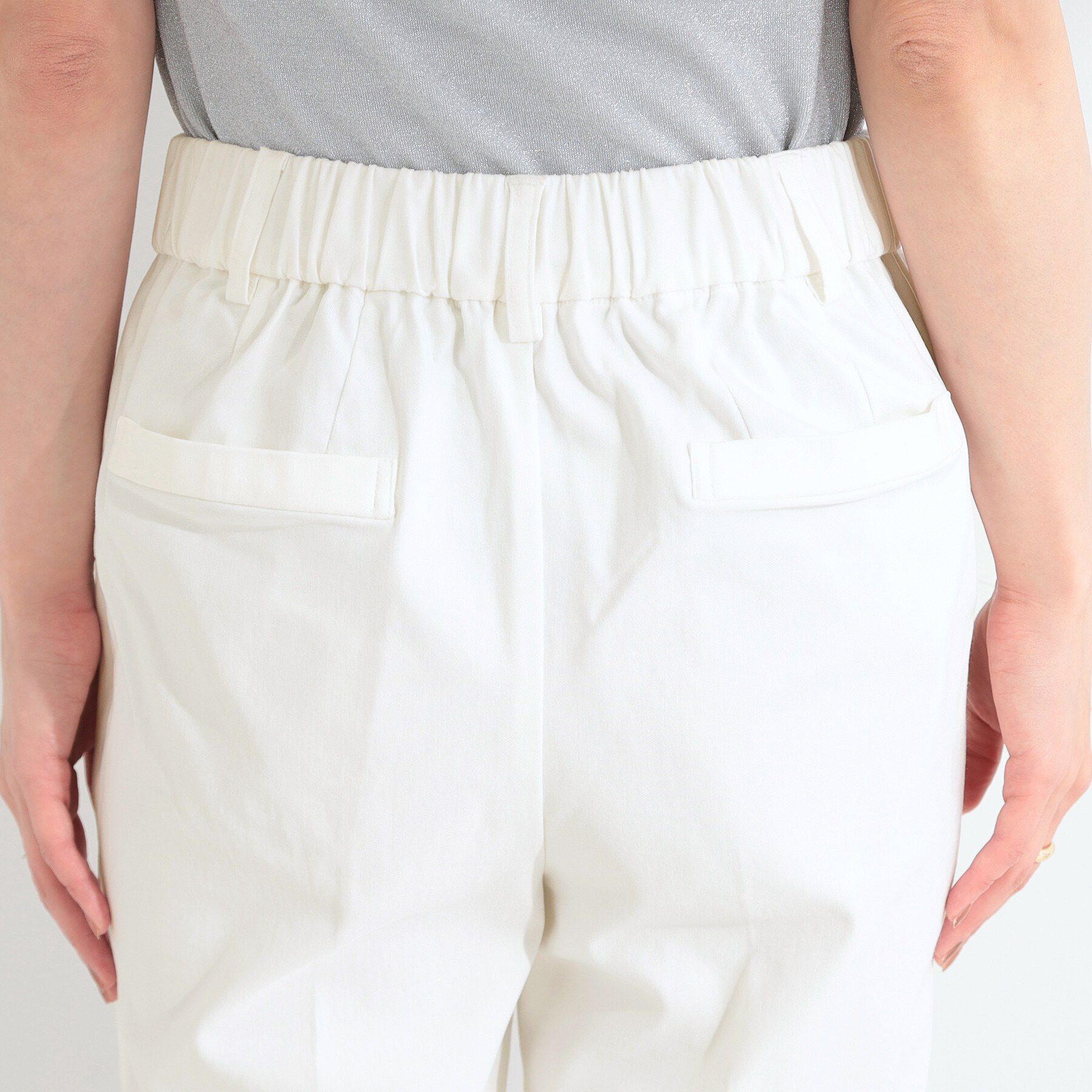 SHOO･LA･RUE「【ひんやり／着丈が選べる/S-LL】脚のラインを拾いにくい ストレッチ スティックパンツ」|その他|
