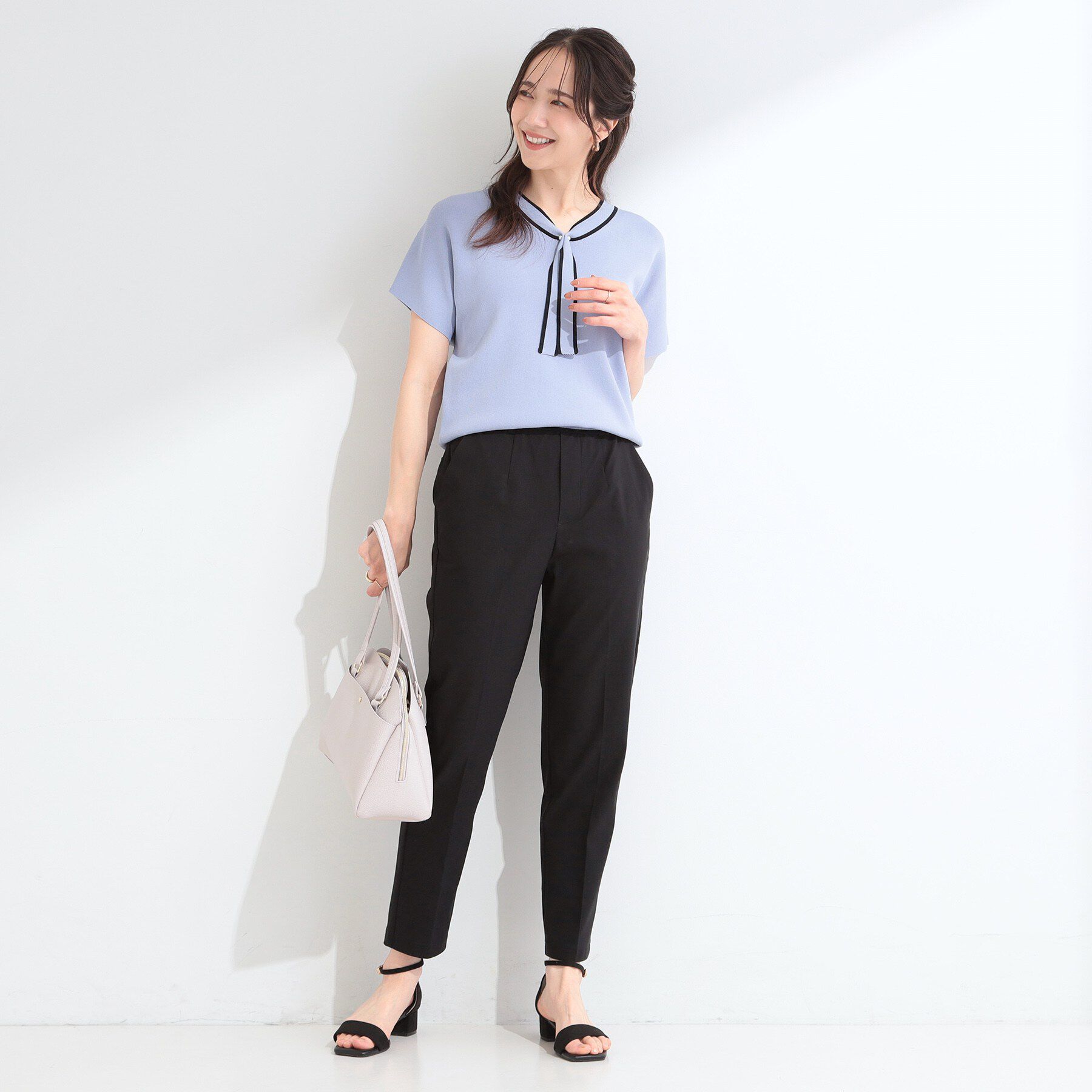 SHOO･LA･RUE「【ひんやり／着丈が選べる/S-LL】脚のラインを拾いにくい ストレッチ スティックパンツ」|その他|