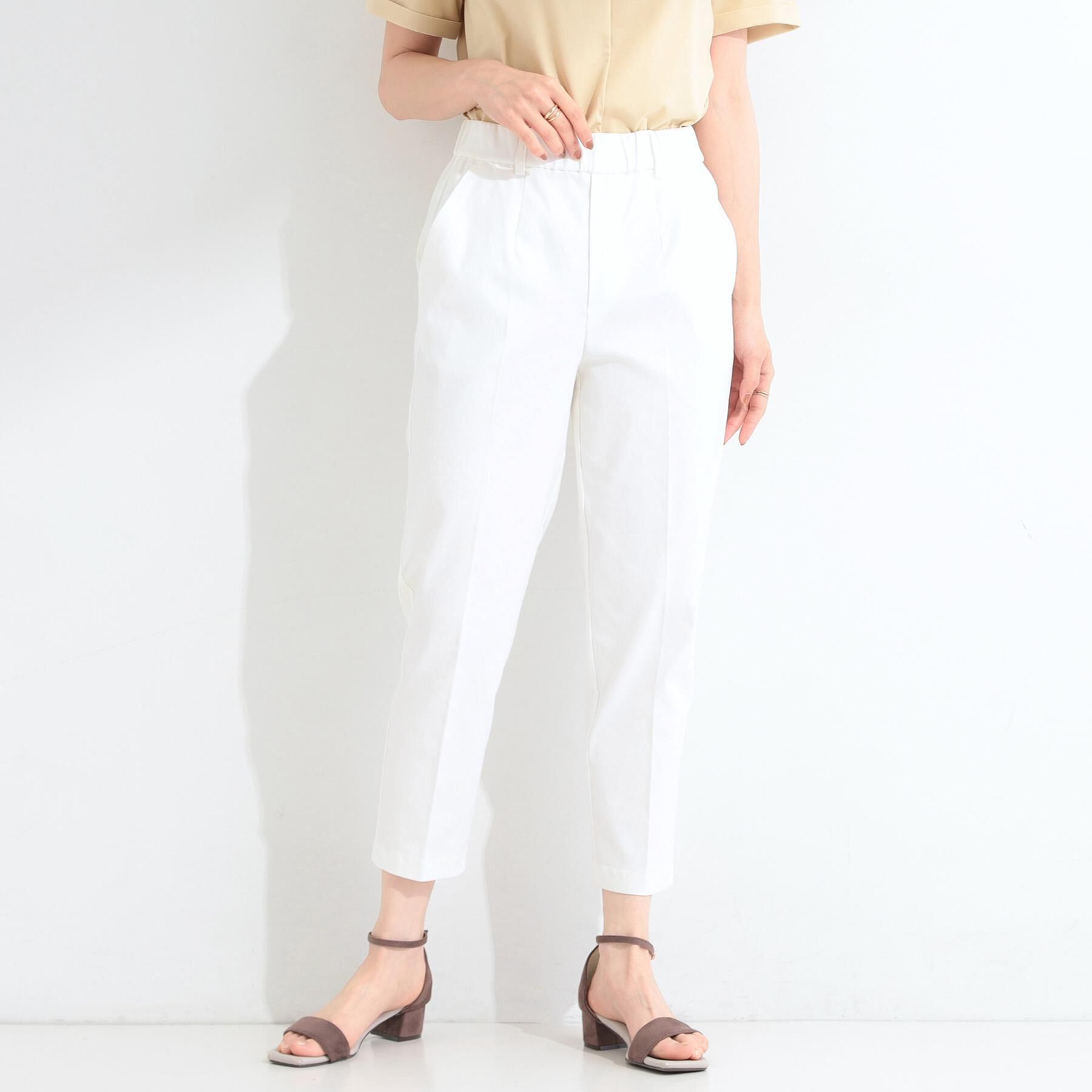 SHOO･LA･RUE「【ひんやり／着丈が選べる/S-LL】脚のラインを拾いにくい ストレッチ スティックパンツ」|その他|