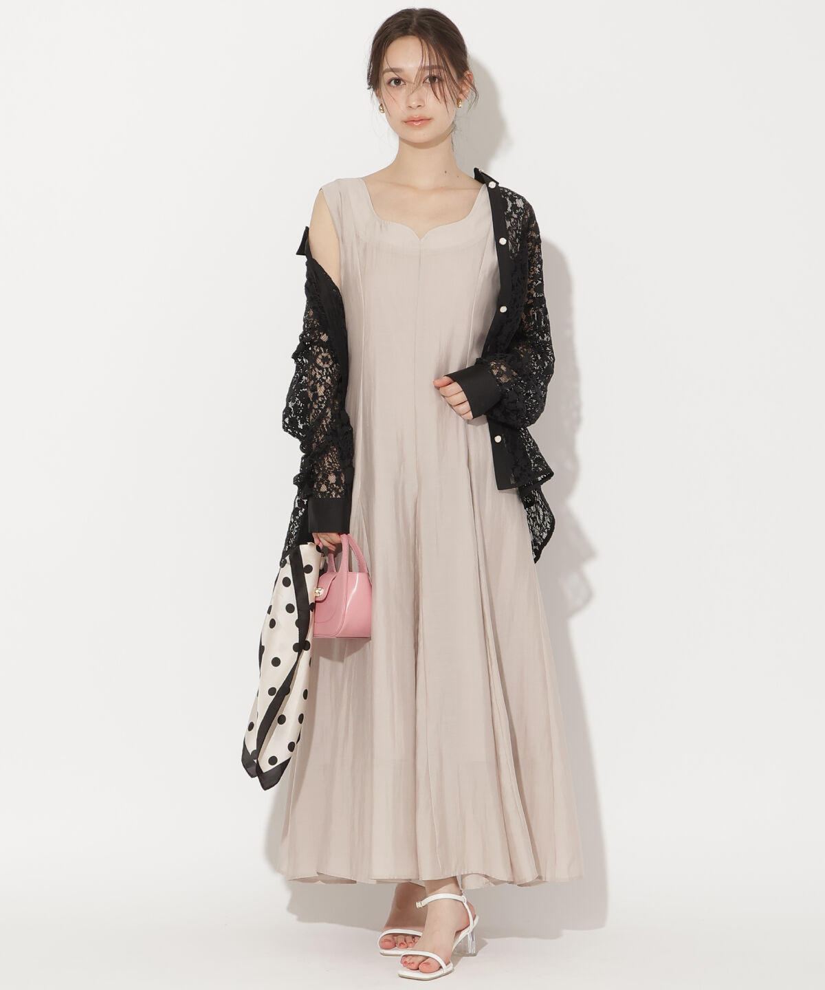 WILLSELECTION「バックリボンノースリーブAラインワンピース」|ワンピース|