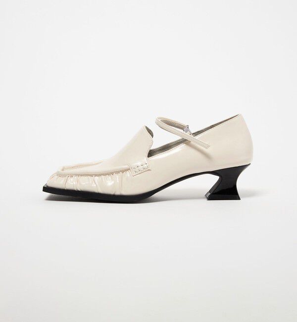 SY UNITED ARROWS「＜SY＞スクエアローファーベルクロ パンプス45&uarr;」|パンプス|OFF WHITE