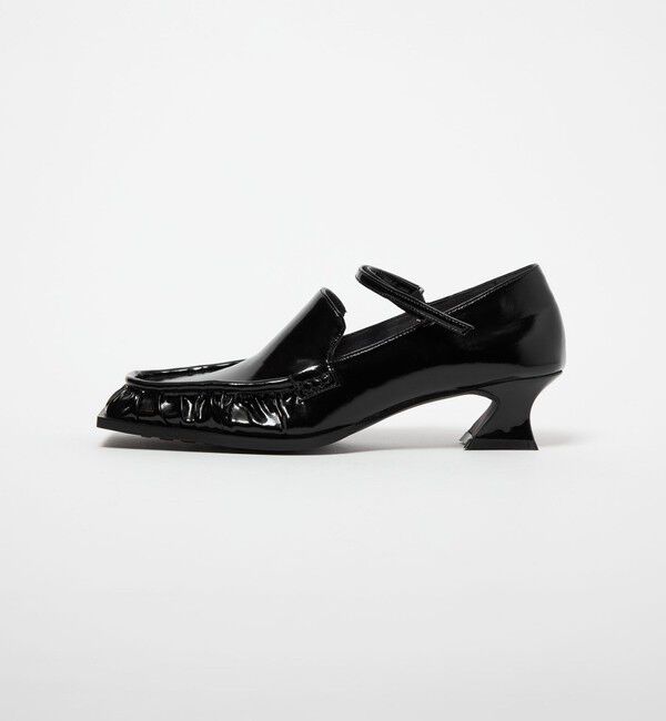 SY UNITED ARROWS「＜SY＞スクエアローファーベルクロ パンプス45&uarr;」|パンプス|BLACK