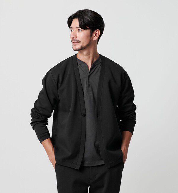 BEAUTY&YOUTH UNITED ARROWS「【WEB限定 WARDROBE SMART】ダブルニット カーディガン/セットアップ対応【抗菌・防臭】」|カーディガン|