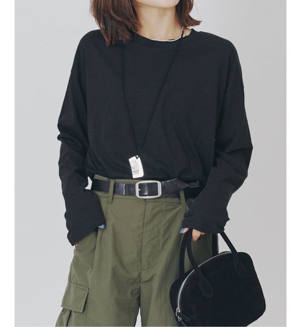 OUTDOOR PRODUCTS Usual Things「追加 ハイツイストジャージークルーネックコンパクトロンTEE」|Tシャツ・カットソー|ブラック
