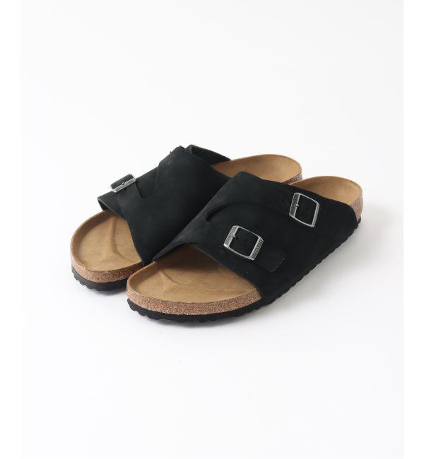 EDIFICE「BIRKENSTOCK (ビルケンシュトック) ZURICH BLACK SUEDE 1025060」|サンダル|ブラック