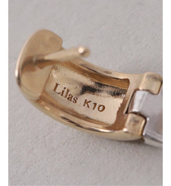 Lilas by Spick&Span「《WEB限定》バイカラー2WAYフープピアス K10（両耳）」|ピアス|