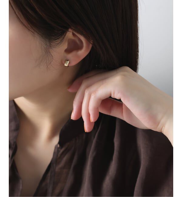 Lilas by Spick&Span「《WEB限定》バイカラー2WAYフープピアス K10（両耳）」|ピアス|