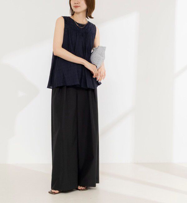 NOLLEY'S「【MARILYN MOON/マリリーンムーン】sheer check 2way gathered blouse」|シャツ・ブラウス|