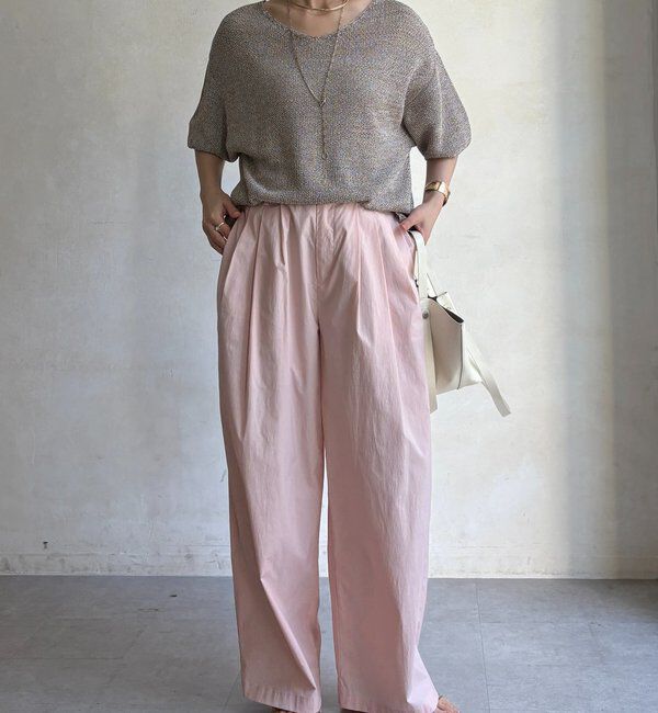  「鹿の子編み前後2WAY5分袖プルオーバー」|ニット・セーター|
