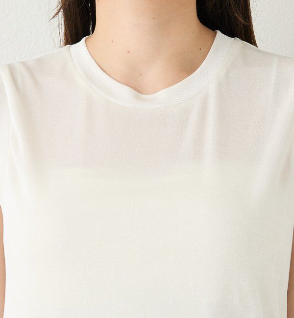  「予約【上品な光沢が目を引く】シャイニーノースリTee」|キャミソール|
