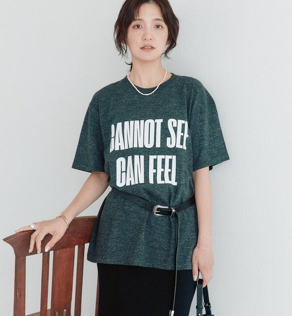  「予約【A・MONN】【綿100%/洗濯機洗い可】feelロゴTee」|Tシャツ・カットソー|
