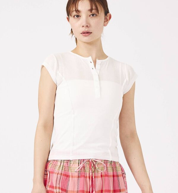 Rouge vif「【MILLER/ミラー】Light Prib Henly S/S Tee / ラ」|Tシャツ・カットソー|オフホワイト