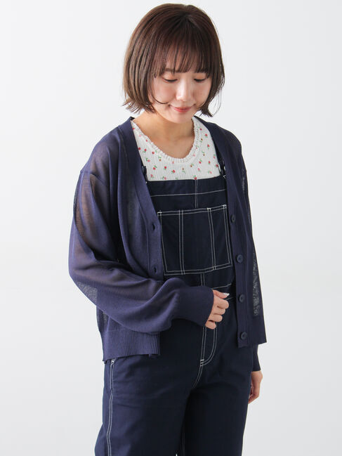 Samansa Mos2「ペーパーライクニットカーディガン」|カーディガン|