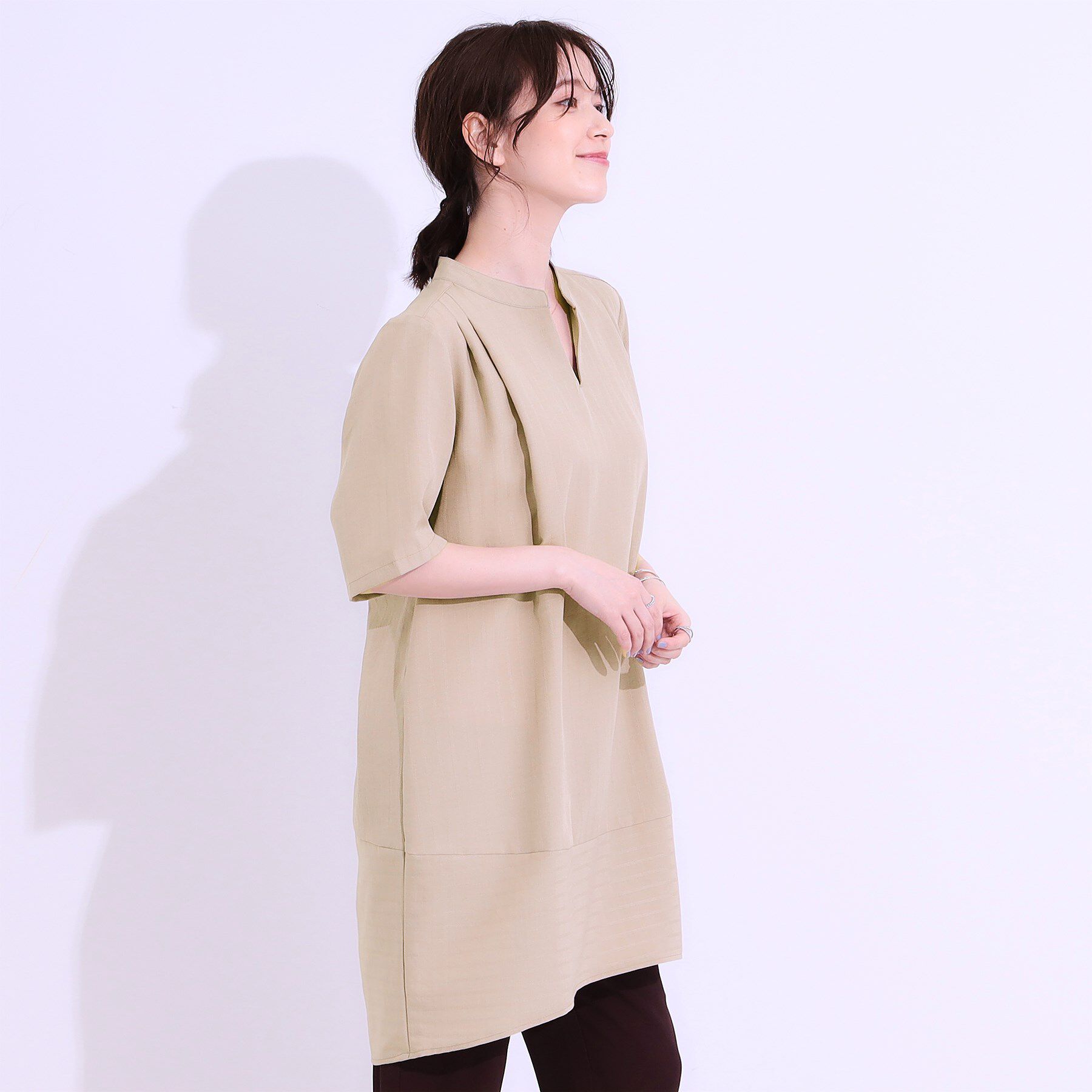 SHOO･LA･RUE「【洗える】楽に体型カバー叶う チュニックワンピース」|チュニック|